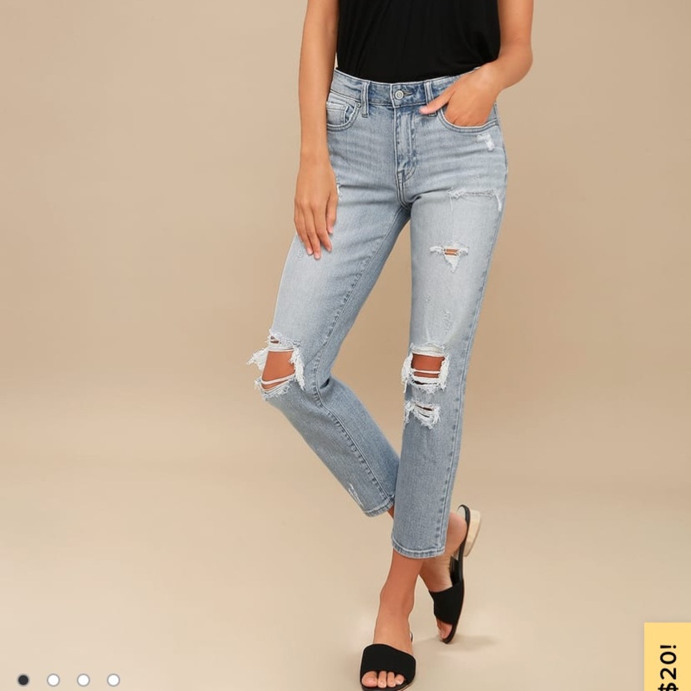 Eunina high rise cropped mom jeans